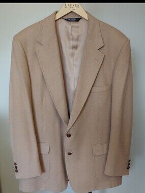 John Alexander Vintage 100% Camel Hair single-breasted blazer SzGL ?  46?